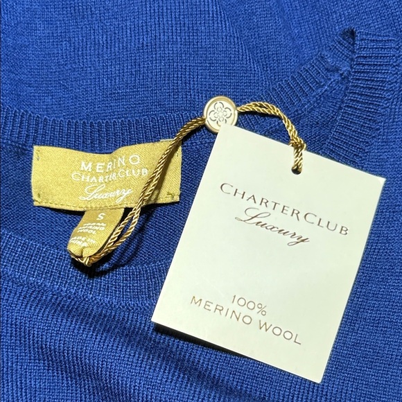 Charter Club Merino Wool Pullover Crew - Picture 5 of 5